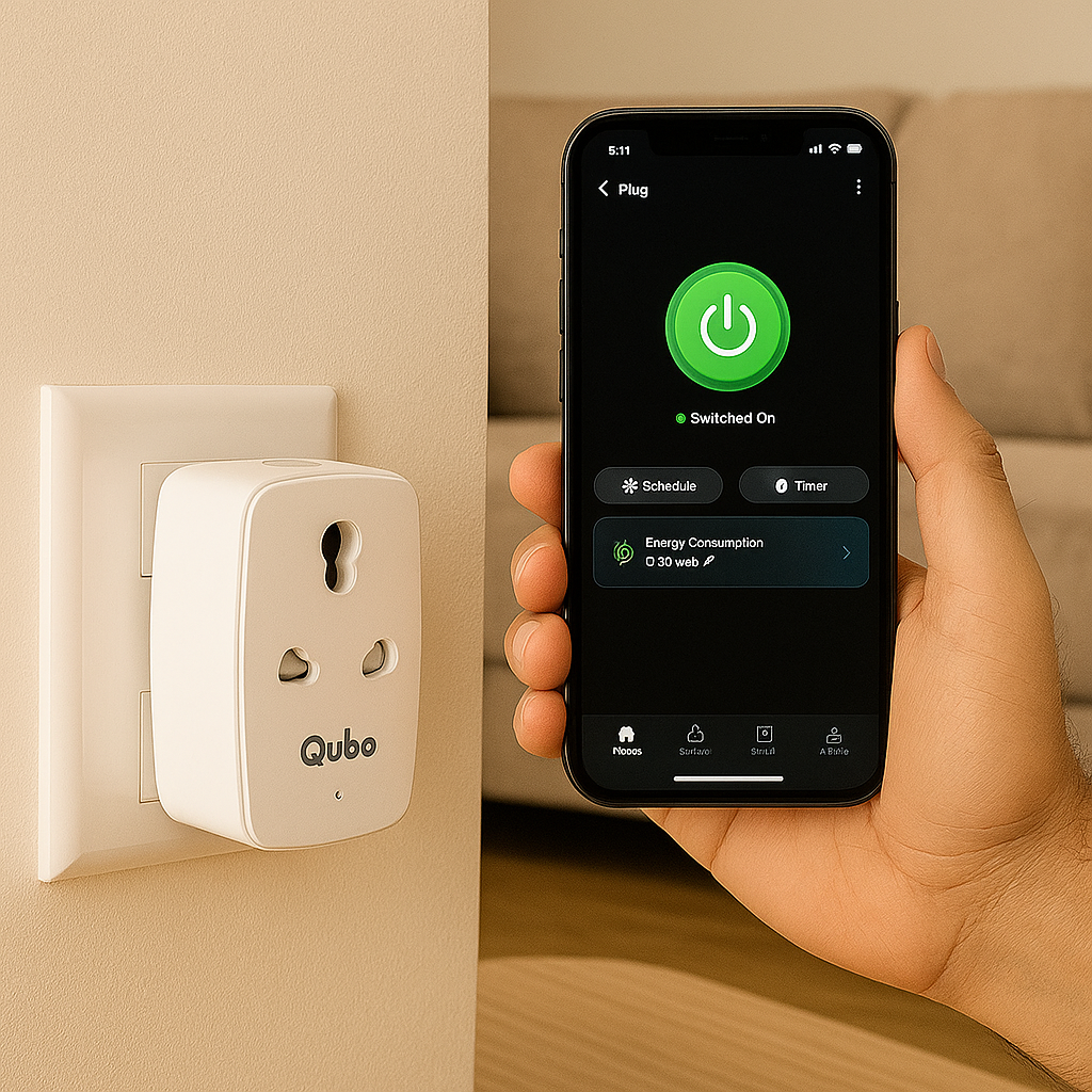 QUBO 16A Wifi + BT Smart Plug from Hero Group,